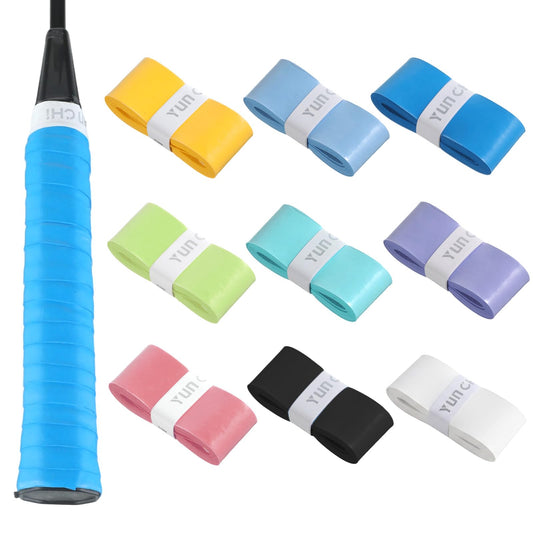 9 Pieces Tennis Grip Tape, Tennis Racket Grip Tape Precut Anti Slip Tennisballs Racquet Grips Tapes Sweat Absorption Pickleball Paddle Grips Tapes for Tennisballs Badminton Pickleball (Multicolor)