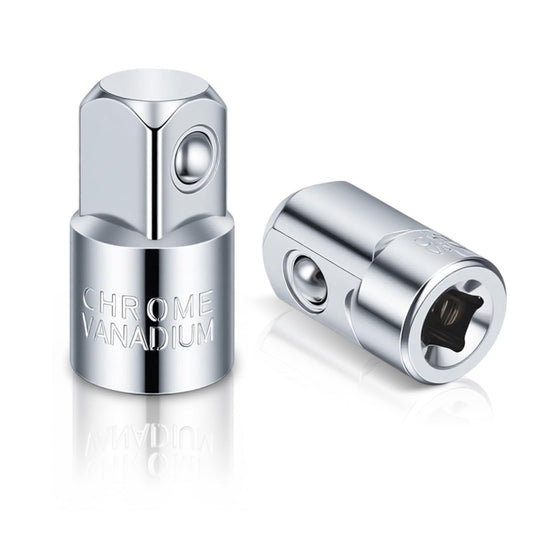 2Pcs 1/4 Inch Drive (F) x 1/2 Inch (M) Socket Adapter, Female to Male Impact Driver Socket Wrench Adapter, 1/4 to 1/2 Sockets Adapters for Extension Conversion Tool