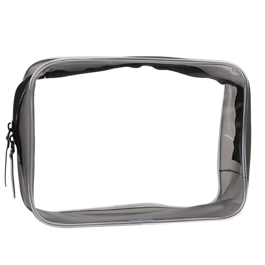 Clear Travel Toiletry Bag Portable Waterproof Toiletry Bags for Women and Men Clear Makeup Bags PVC Cosmetic Bag Travel Accessories Wash Bag for Travelling and Holiday(Grey)