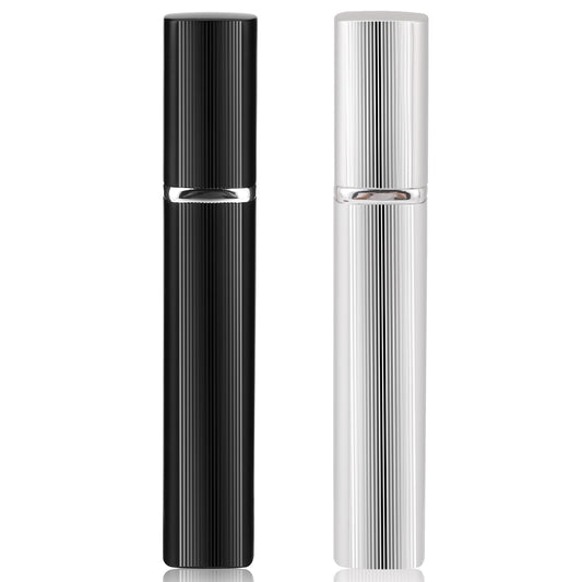 KALIONE 8 ML Travel Perfume Bottle Refillable Atomizer Perfume Spray Bottle Empty Cologne Dispenser Portable Sprayer Bottle Travel Essentials Mini Perfume(Black&Silver)