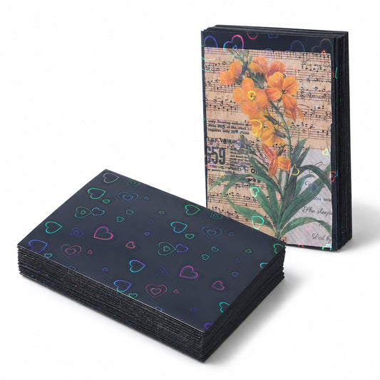 Holographic Card Sleeves, 100 Pcs Laser Flashing Photo Card Sleeves