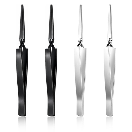 4 Pieces Reverse Tweezers, Stainless Steel Cross Locking Tweezers, Reverse Tweezer for Crafting Electronics Jewelry Making Laboratory