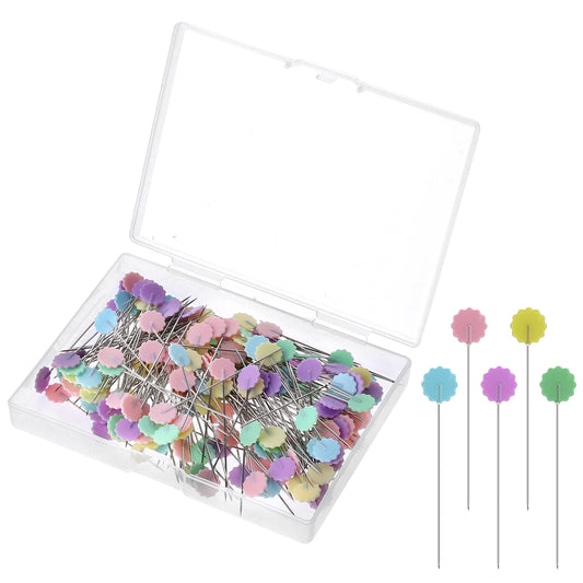 200Pcs Flat Flower Head Pins Quilting Pins for Sewing Flat Head Straight Pins Sewing Pins Straight Pins for Sewing DIY Projects Dressmaker Jewelry Decoration