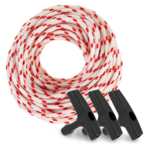 10M Recoil Starter Rope Pull Cord with 3 Rope Handle Lawn Mower Pull Cord Pull String Pull Rope for Small Engine Generator Pull Cord Starter Rope Pull Cord for Lawnmower Generator