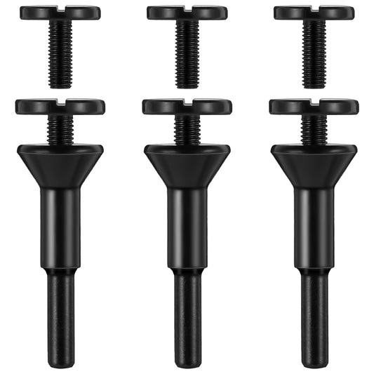 3 Pairs Mounting Mandrel, Cut-Off Wheel Mounting Mandrel Holder 3/8" & 1/4" Arbor Hole for Type 1 Cut-Off Wheels, A3 Carbon Steel, 1/4" Shank for Die Grinder Rotary Tool