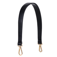Psyqtsuary Black Short Handbag Handle Strap, Leather Purse Strap Full Grain Replacement, Shoulder Bag Straps with Swivel Clasps Hand for Wallet Tote Shoulder Bag