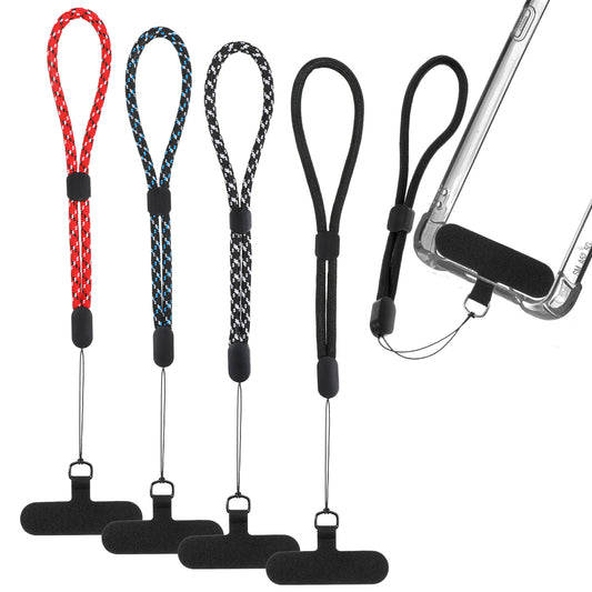 4 Pack Adjustable Cell Phone Lanyard Wrist Phone Lanyards with Tether Tab for Most Full Coverage Phones Case Anti Theft Wrist Strap Lanyard for Phones