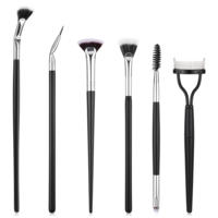 Eyelash Separator Tool, 6 Pieces Eyelash Comb Lash Separator Brow Brush and Lash Spoolie Professional Eyelash Brush Tools Folding Angle Scalloped Lash Brush Mascara Fan Brush for Upper Lower Lash