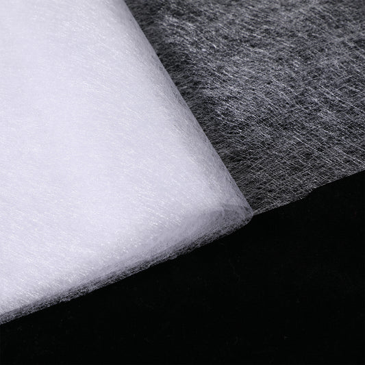 Double Sided Fusible Web 50cm x 5m White Iron-On Adhesive Non-Woven Fusible Interfacing Light Weight Bonding Web for Fabric Applique Sewing DIY Crafts Supplies