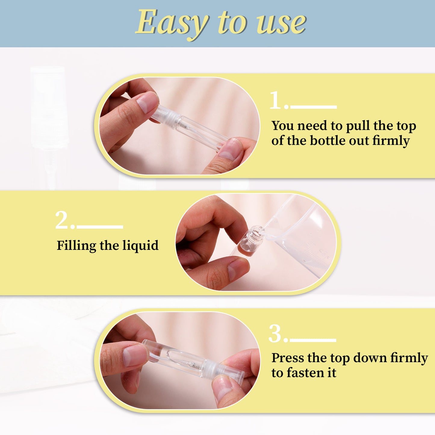 EupHHonycs 300 Pcs 5ml Mini Spray Bottles Clear Glass Perfume Bottles Refillable Fine Mist Bottle Small Empty Fragrance Sample Spray Containers Travel Portable Bottle for Cleaning, Essential Oils