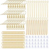 Skrfren 800Pcs Earring Making Kit, Gold Earring Hooks for Jewelry Making DIY Earrings Findings Supplies with Earrings Hooks, Backs, Pins and Jump Rings