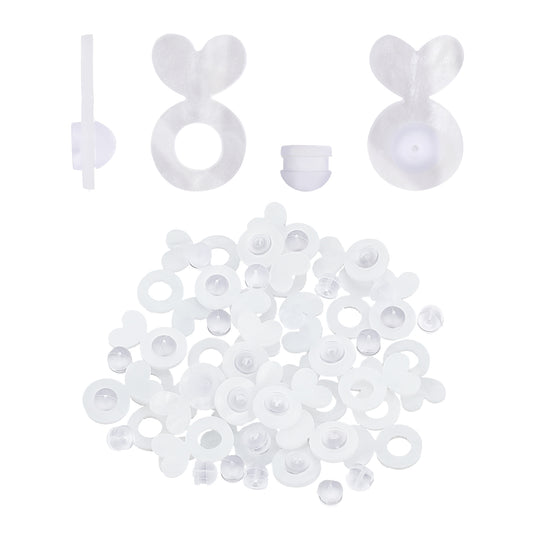 32 PCS Earring Backs for Heavy Earring Support Backs, Earring Backs Replacements Earring Backs for Droopy Ears Comfortable Earring Backs Lifters Clear Earring Backs for Big Studs