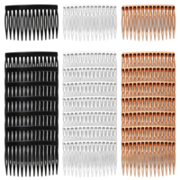24pcs Hair Combs for Women Accessories Hair Side Combs for Fine Thin Hair 14 Teeth Plastic Side Hair Clips Decorative Twist Comb Clips for Women Girls Bridal Wedding (Black, Transparent, Brown)