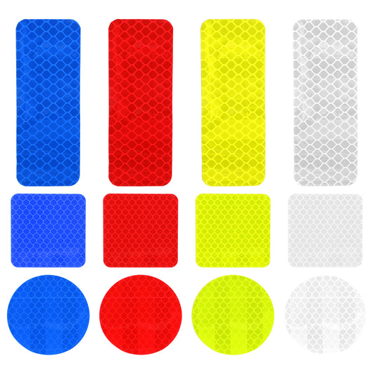 Psyqtsuary 120 PCS Reflective Stickers, Reflective Tape Super Reflection High Visibility Reflector Stickers Safety Warning Reflective Tape Outdoor Waterproof Bulk Safety Reflective Strips