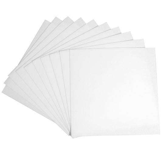 30 x 30 Cm Squares Felt Fabric Sheets for Crafts, 10 Pieces 1mm Thick Non-Woven Stiff Craft Felt Paper Fabric Pads for Sewing Patchwork DIY Crafts Projects Making, White
