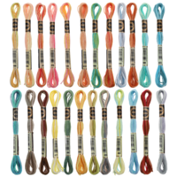 24 Skeins Embroidery Floss Embroidery Cross Stitch Threads Rainbow Color Embroidery Thread Gradient Hand Embroidery Cotton Thread Friendship Bracelet String for Hand Embroidery Cross Stitch String Art