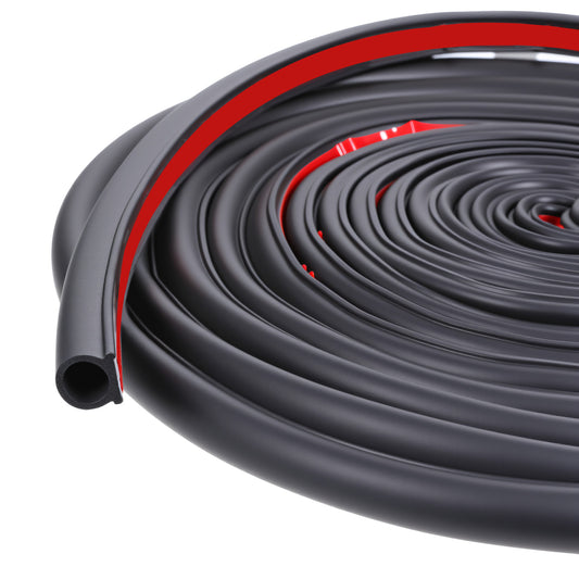 13Ft Automotive Weather Stripping, Automotive Weather Seals, Car Door Rubber Seal Strip, Self-Adhesive Seal Strip, Edge Trim Guards for Windshields,Windows,Door Edges,Universal Car Accessories