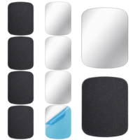 10 Pcs Adhesive Thin Metal Plates, Non-magnetic Metal Plate with Sticker for Phone Case (Compatible with Magnetic Mounts) (1.5" x 2" Black,Silver)