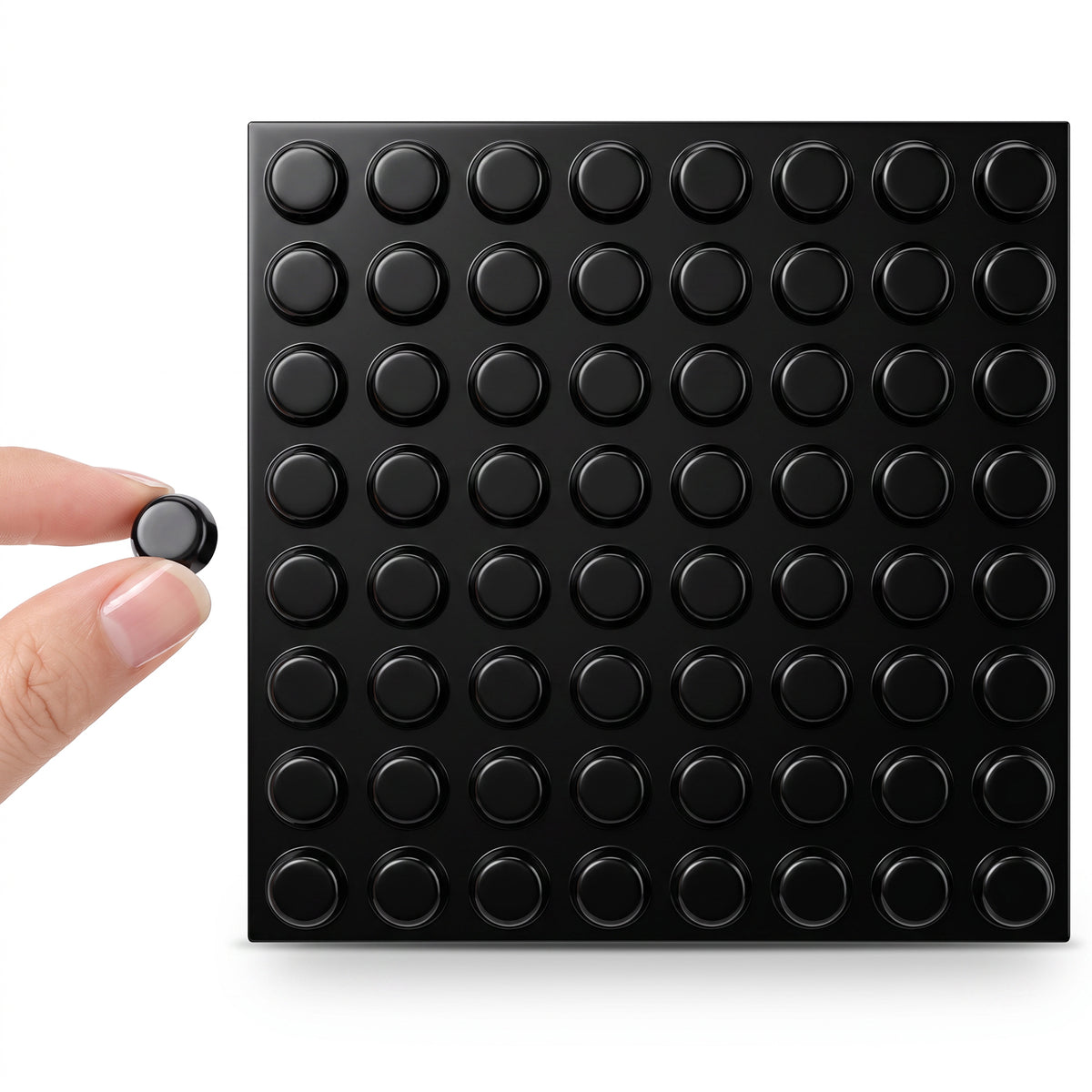 Rubber Feet Pads, 64 Pcs 0.5 Inch Black Adhesive Rubber Pads