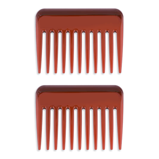 2 Pack Wide Tooth Comb for Wet Hair, Mini Wide Tooth Comb Hair Detangling Comb Brown Travel Hair Comb Beard Comb Pocket Comb Hair Styling Comb Travel Purse Comb for Curly, Thick, Dry,Long,and Wet Hair