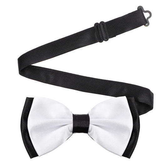 Jxiwfvl Bow Ties for Men Pre Tied Mens Bow Tie Tuxedo Bowtie for Men Quality Adjustable Bowties Black and White Bows Tie for Party Casual Wedding