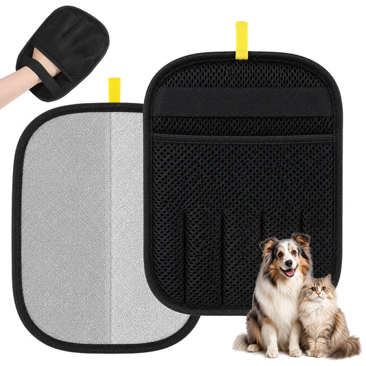 Ezymivs 2 PCS Pet Hair Removal Glove, Electrostatic Pet Hair Remover Glove