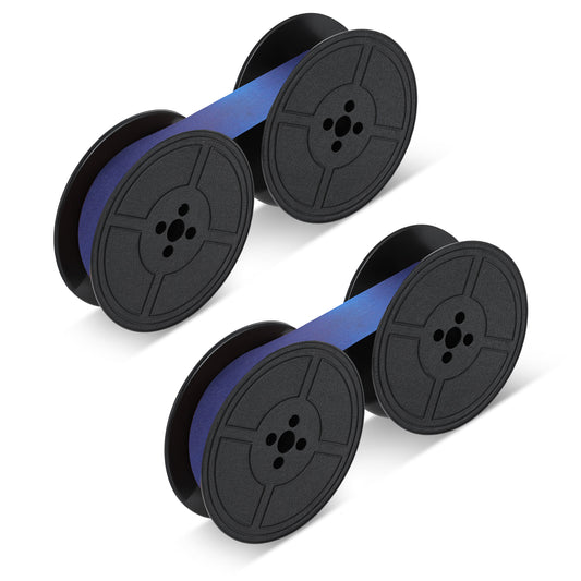 Psyqtsuary 1/2 Inch 2 Pairs Universal Typewriter Ribbon, Blue Vintage Typewriter Ink Ribbon Wide Ink Ribbons Twin Spool Typewriters Ribbons Twin Spool Replacement for Most Vintage Typewriters, Blue
