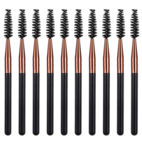 10 Pcs Mascara Brush Wands, Reusable Eyelash Eyebrow Spoolie Brush Long Handle Lash Brush Applicators Makeup Lash Spoolies Set for Lash Extensions