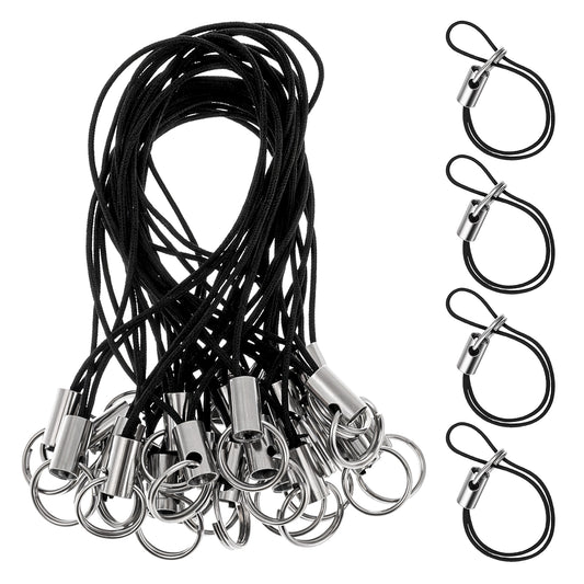 Xthrotsenk Pack of 200 Phone Keychain Strap Mobile Phone Pendant Loops Simple Cellphone Lanyard Strap Polyester Smartphone Charms Lanyard String for Cellphone Cases Keychain DIY Jewelry Making