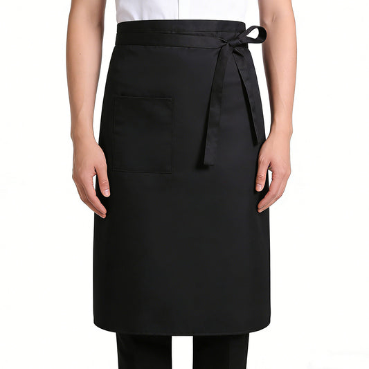 Xthrotsenk Chef Apron With Pockets Black Aprons for Servers Unisex Server Apron Bistro Aprons Long Ties