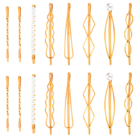 16 Pieces Gold Hair Pins Set Geometric Metal Hair Clips Minimalist Jewelry Hair Clamps Bobby Pins Decorative Dainty Accessories Headwear Barrettes for Women Wedding Parties