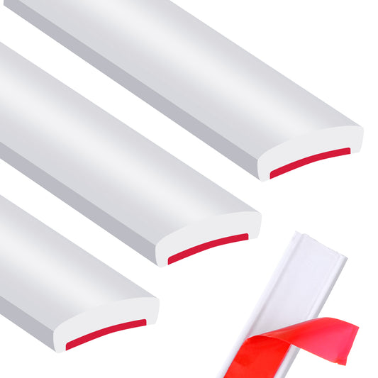 White Peel and Stick Molding and Wall Trim Flexible Mirror Border Design for Wall Border, Kitchen Backsplash Edging, Mirror Frame, Ceiling, Floor Panel Tile, Mirror, Cabinet