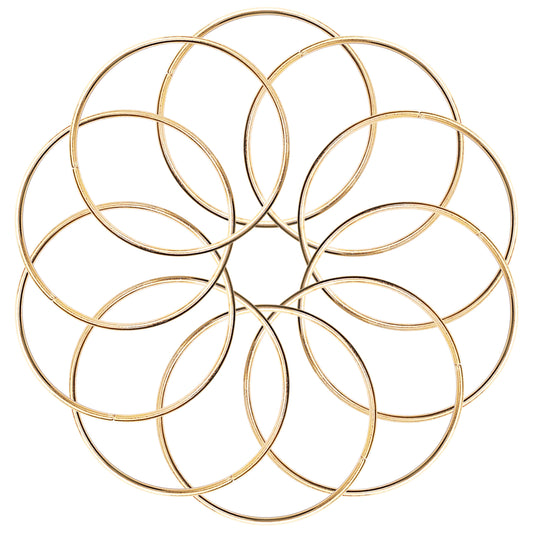 20 Pcs 2 Inch Metal Rings for Craft Gold Hoops Floral Macrame Hoops Rings for DIY Crafts Macrame Dream Catchers Supplies(Gold,2 Inch)