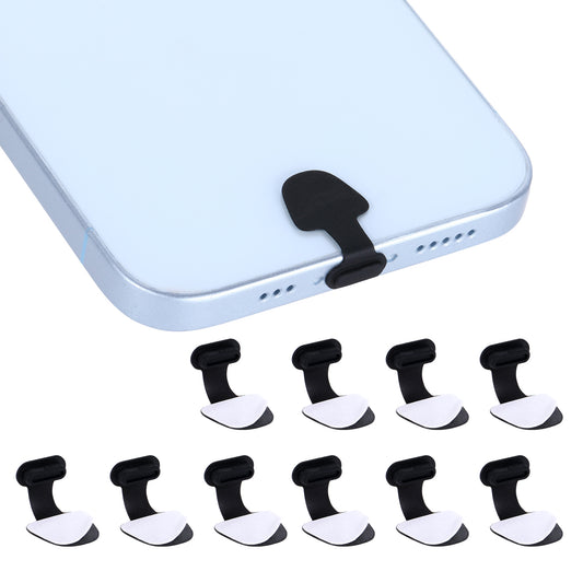 USB C-Type Anti Lost Dust Plugs, 10 Pieces Silicone USB C Plug Cover USB C Port Cover Removable USB C Charging Port Dust Covers Protectors Adhesive Cell Phone Cleaning Plug Cap for Mobile Phone Laptop