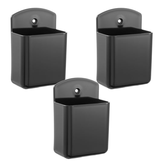 3 Pcs Remote Control Holder Wall Mount Self Adhesive TV Controller Holder Hole-Free Storage Organizer Wall Pen Holders Storage Accessories for Home Office School Black