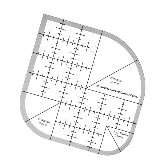 Quilt Ruler, Curved Corner Cutter Ruler Quilting Supplies Acrylic Quilting Templates Sewing Rulers and Guides for DIY Supplies Multifunctional Tool