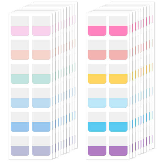 240 Pcs Sticky Index Tabs, Colored Page Markers Sticky Tabs for Notebooks, Divider Tab Stick on Writable Repositionable Annotation Tab Kit for Pages, Reading Notes, Classify Files(12 Colors, 1 inch)