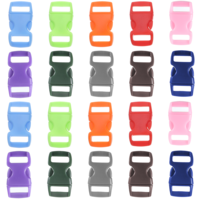 100 PCS Colorful Buckles, Plastic Buckle Clips Paracord Bracelet Clips Mini Cord Locks Rucksack Clips Colorful Drawstring Cord Locks Strap Clip Buckles for Luggage Fastening Strap Pet Collar (10 mm)