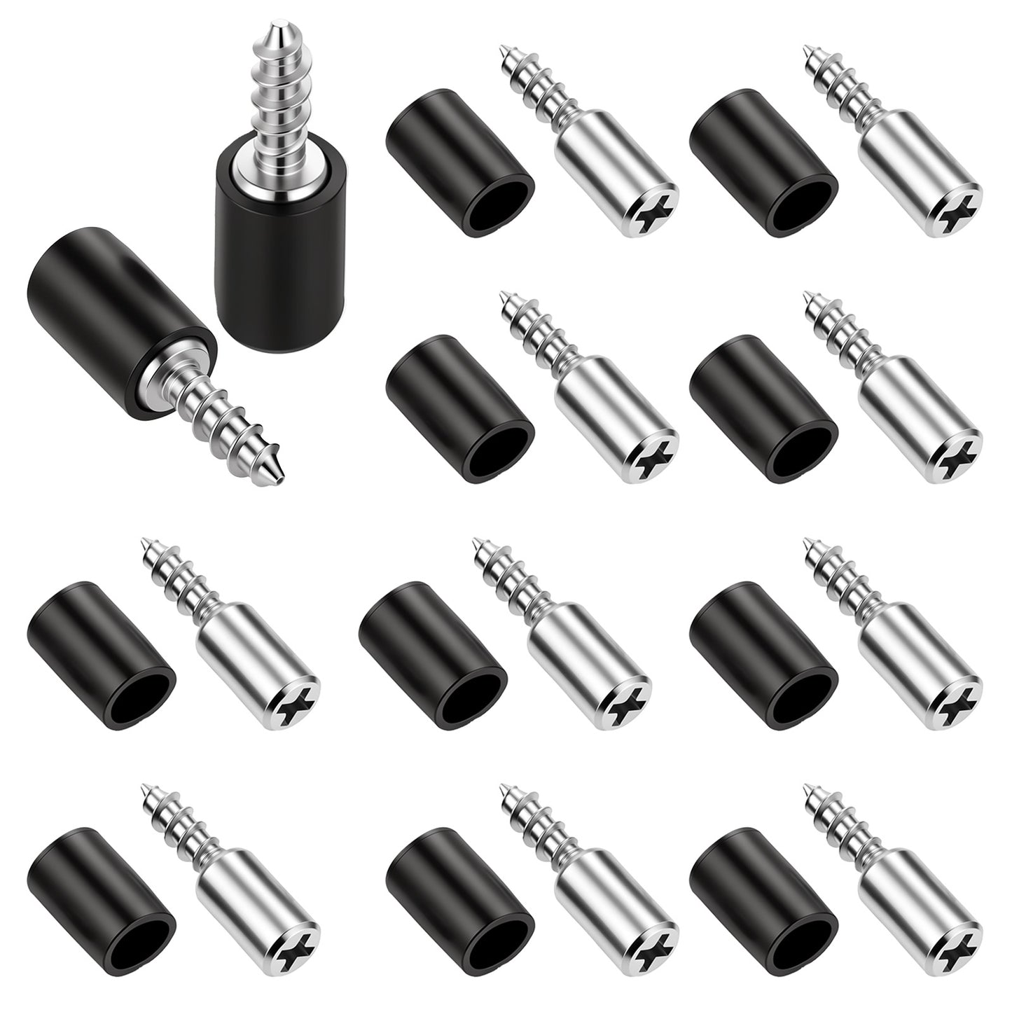 12 Sets Shelf Support Pegs Metal Shelf Supports with Non-Slip Silicone Sleeves Shelf-Support Pins for Furniture, Cabinets, Bookcases, Easy Installation 7.5x25mm