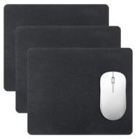 3 Pcs Small Mouse Pad, Mini Mouse Pads for Desk Wireless Mouse and Laptop Computer, Small Mousepad Mouse Pads Portable Mousepad with Non-Slip Rubber Base & Waterproof Surface - Black -5.5 x 7 in
