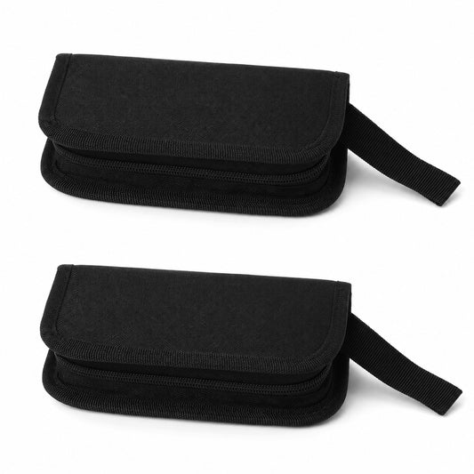 2 Pcs Small Tool Pouch Organizer Small Tools Bags with 13 Adjustable Loops and a Storing Belt Canvas Zipper Pouch Tool Pouches Zipper Bag Utility Storage Organizer Bag for Electrician Carpenters