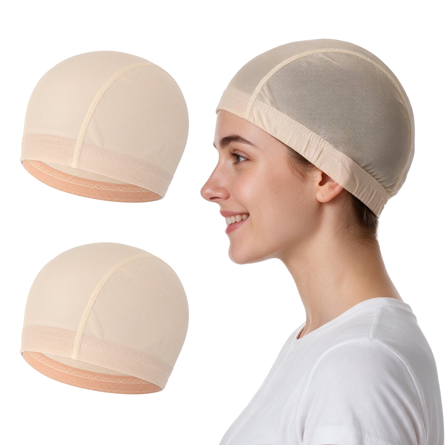 2 Pcs Stocking Wig Caps, Wig Cap for Women Elastic Breathable