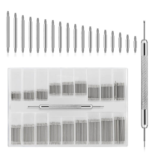 145 PCS Watch Link Removal Kit, Professional Watch Band Remover Tool 8mm - 25mm Heavy Duty Stainless Steel Watch Band Pins Replacement and Watch Band Repair Spring Bar Tool for Watchmaker and Beginner
