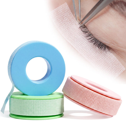 3 Rolls Lash Tape for Eyelash Extension, Eyeshadow Tape, Green Blue Pink
