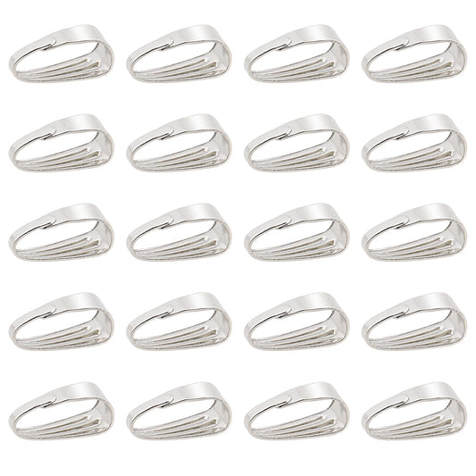 200Pcs Pendant Clasp Pinch Bail for Jewelry Making Necklace Pendant Clasps Connectors Pinch Clip Hook Pendant Connectors Clasps forJewelry DIY Craft Making