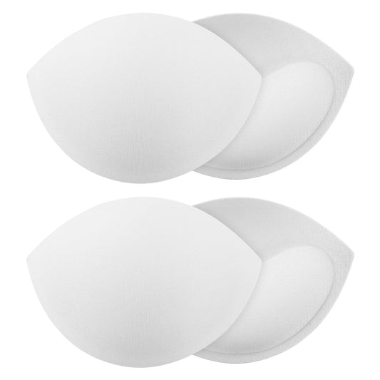 Psyqtsuary 2 Pairs Women's Push Up Bra Pads Inserts Breast Enhancers,11.5 * 8.5cm, White Bra Cups Insert or Sew In, Large Cup Bust Lifter, Breast Enhancer Cups Fits A Cup, Size S