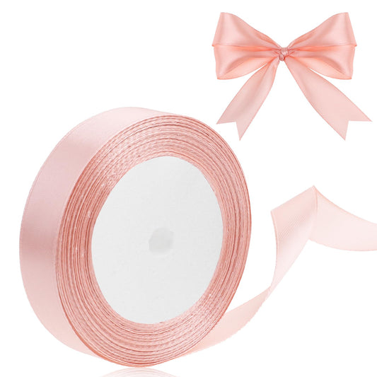 Gift Ribbon Pink Satin Ribbon 22 m x 2 cm Ribbon Wedding Decorative Ribbon Fabric Ribbon for Bouquets, Gift, Crafts, Sewing Projects, Hair Bows, Wedding Decoration