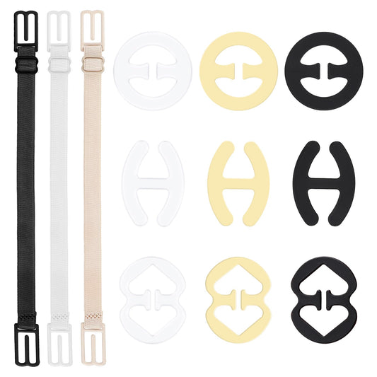 Zelphvt 12 PCS Bra Clips to Make Racerback Adjustable Anti-Slip Bra Strap Clips Holders Conceal Buckles for BraAccessories