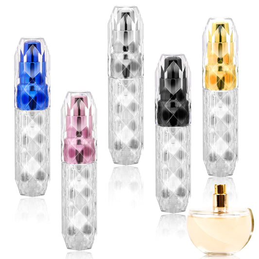 KALIONE 5 Pcs Perfume Atomiser Refillable Mini Spray Bottle Travel Perfume Bottle Perfume Atomizers Refillable Spray Bottle for Travel Small Empty Sample Containers Bottle