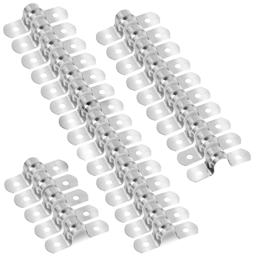 KALIOEN 30 Pieces M12 Pipe Clamps, Stainless Steel U Clamps, 1/2 Inch Pipe Hanger Repair Clamp, Rigid Pipe Strap, U Brackets Tools Kit for Mounting Fixing Pipe, Cable, Tube